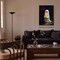 Spooky Ghost Oil Painting Wall Art – Dark Academia Halloween Poster, Ghost Holding Candle Canvas Print, 12x16 in Unframed